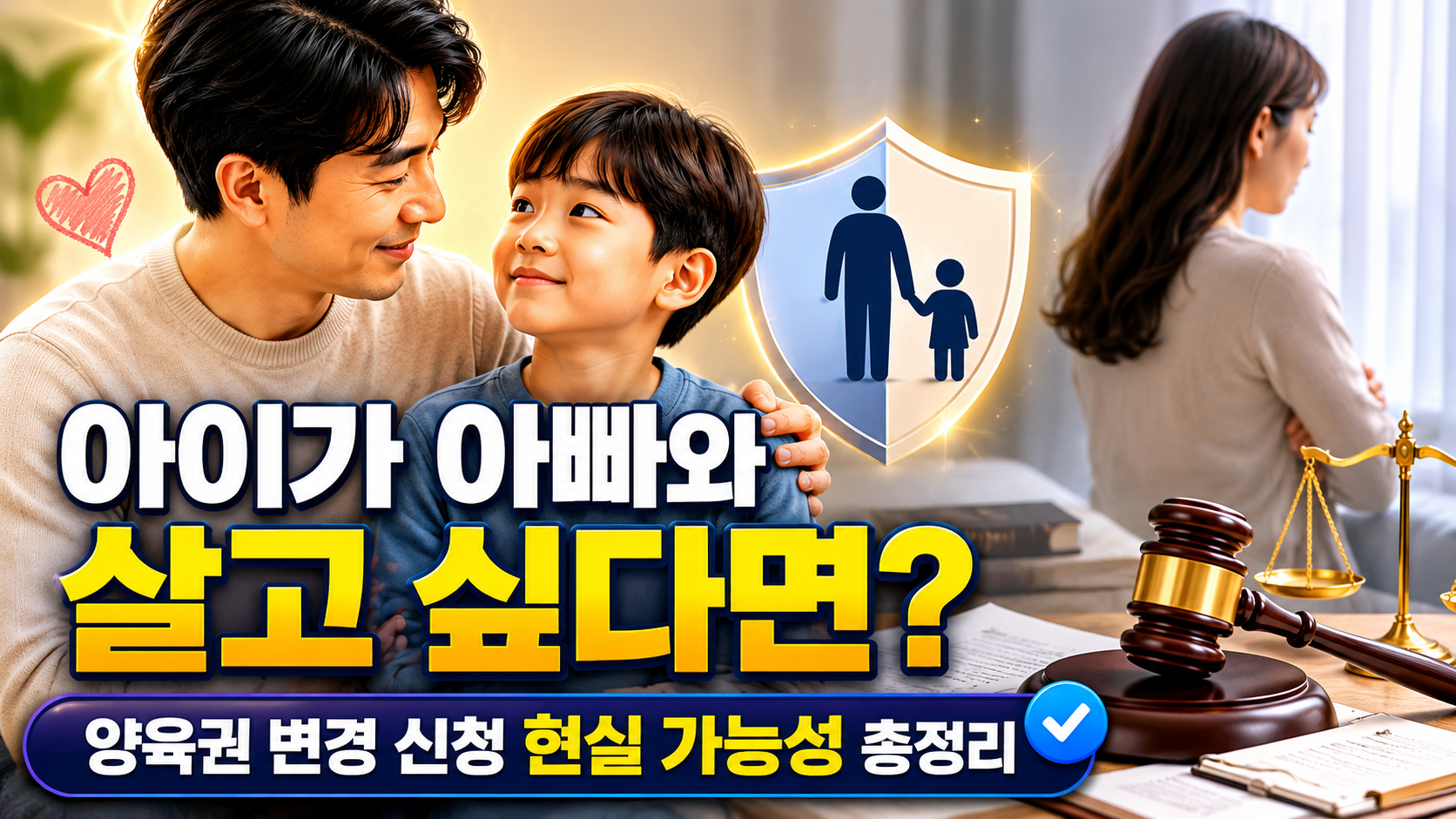아이가 아빠와 살고 싶다면? 양육권 변경 신청 현실 가능성 총정리 관련 사진