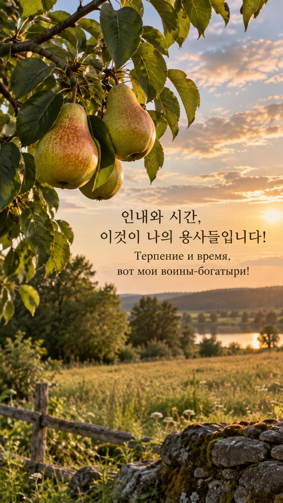 서두름을 이기는 인내 — 과수원에서 익어 가는 배