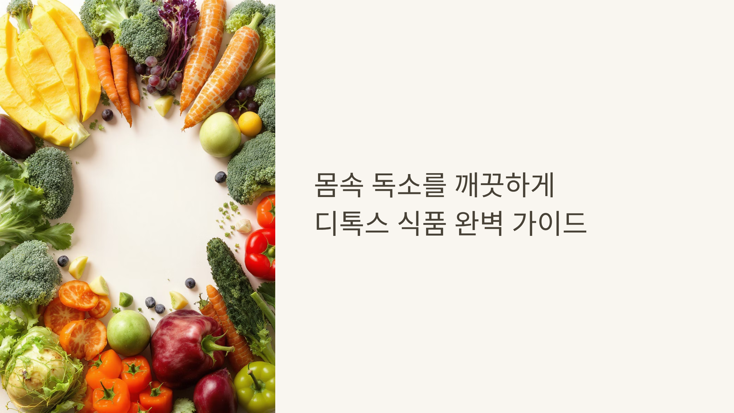 노폐물 배출 돕는 디톡스 음식 24가지