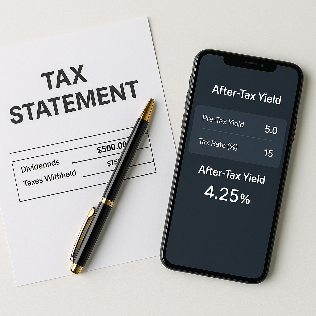 미국 15% 세금과 한국 세금 조정 절차를 나타낸 인포그래픽