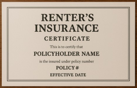 임차인 보험 증서 사진