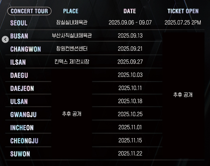 월드 오브 스우파 콘서트