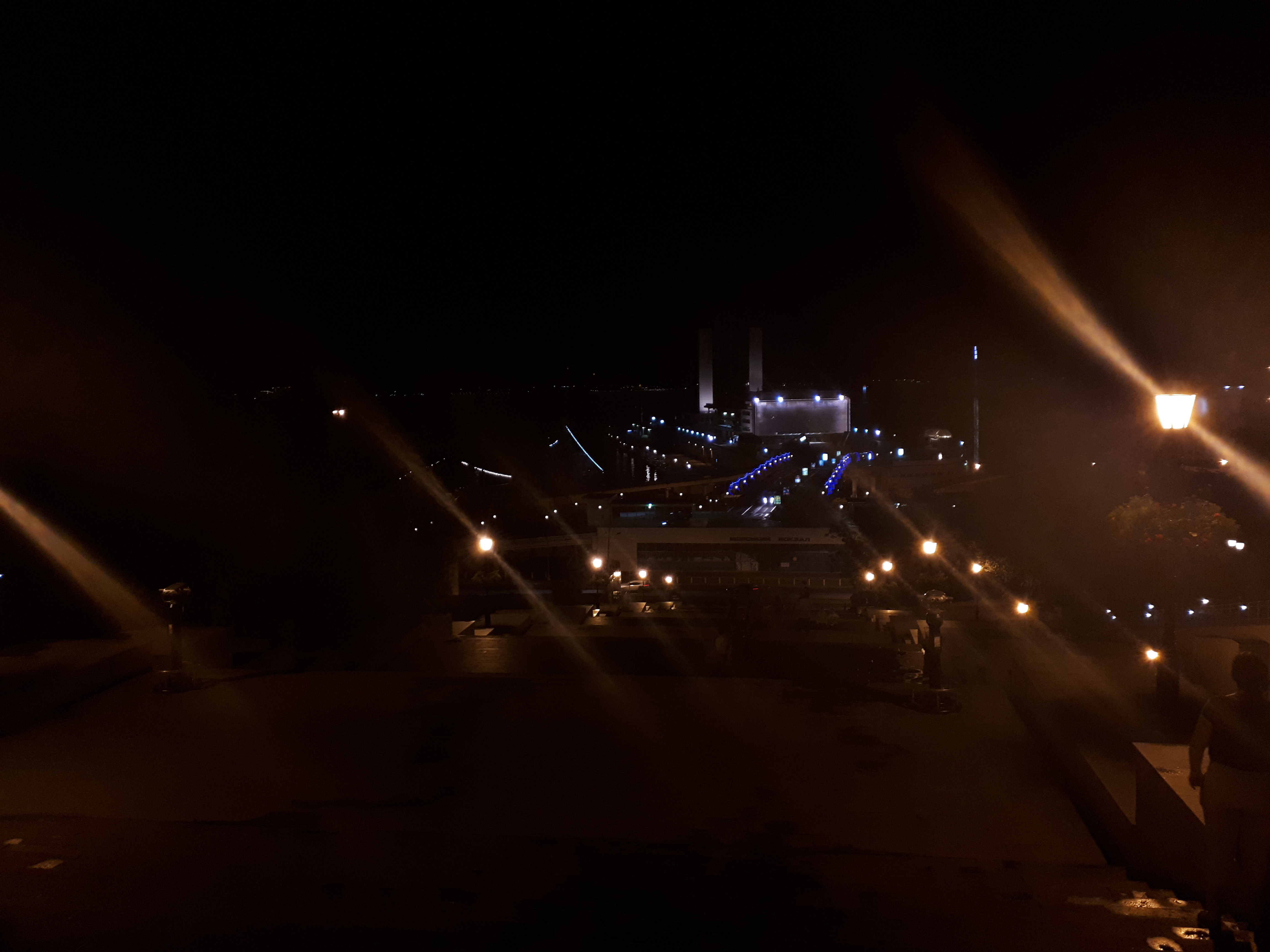 우크라이나 오데사 빛을 제거한 포툠킨 계단