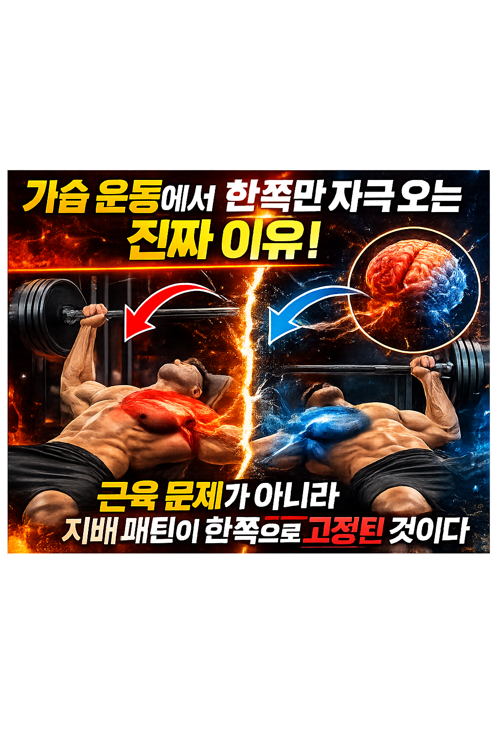 가슴 운동에서 한쪽만 자극 오는 진짜 이유