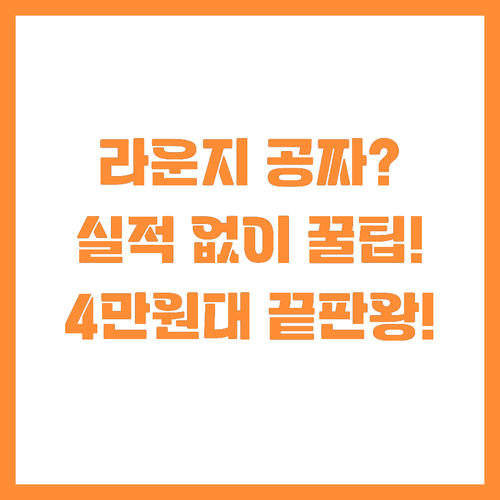 실적 없이 공항 라운지 가는 4만원대..