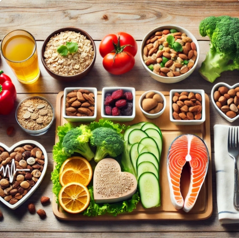 고혈압 식단을 표현한 이미지