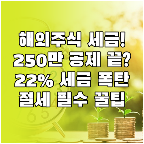 해외주식 양도세 250만원 공제 초과..