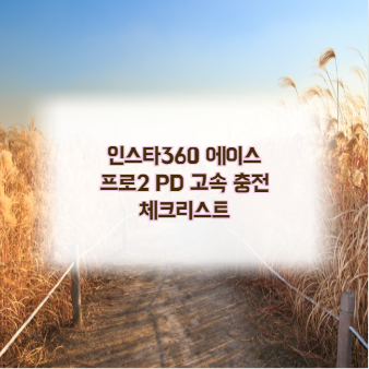 인스타360 에이스 프로2 PD 고속 충전 체크리스트