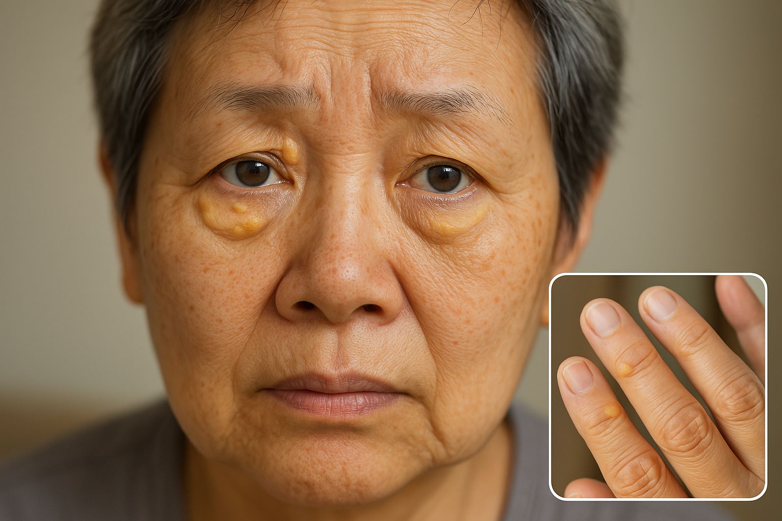 고지혈증 경고 신호 - 눈 주위 황색종과 각막환 증상