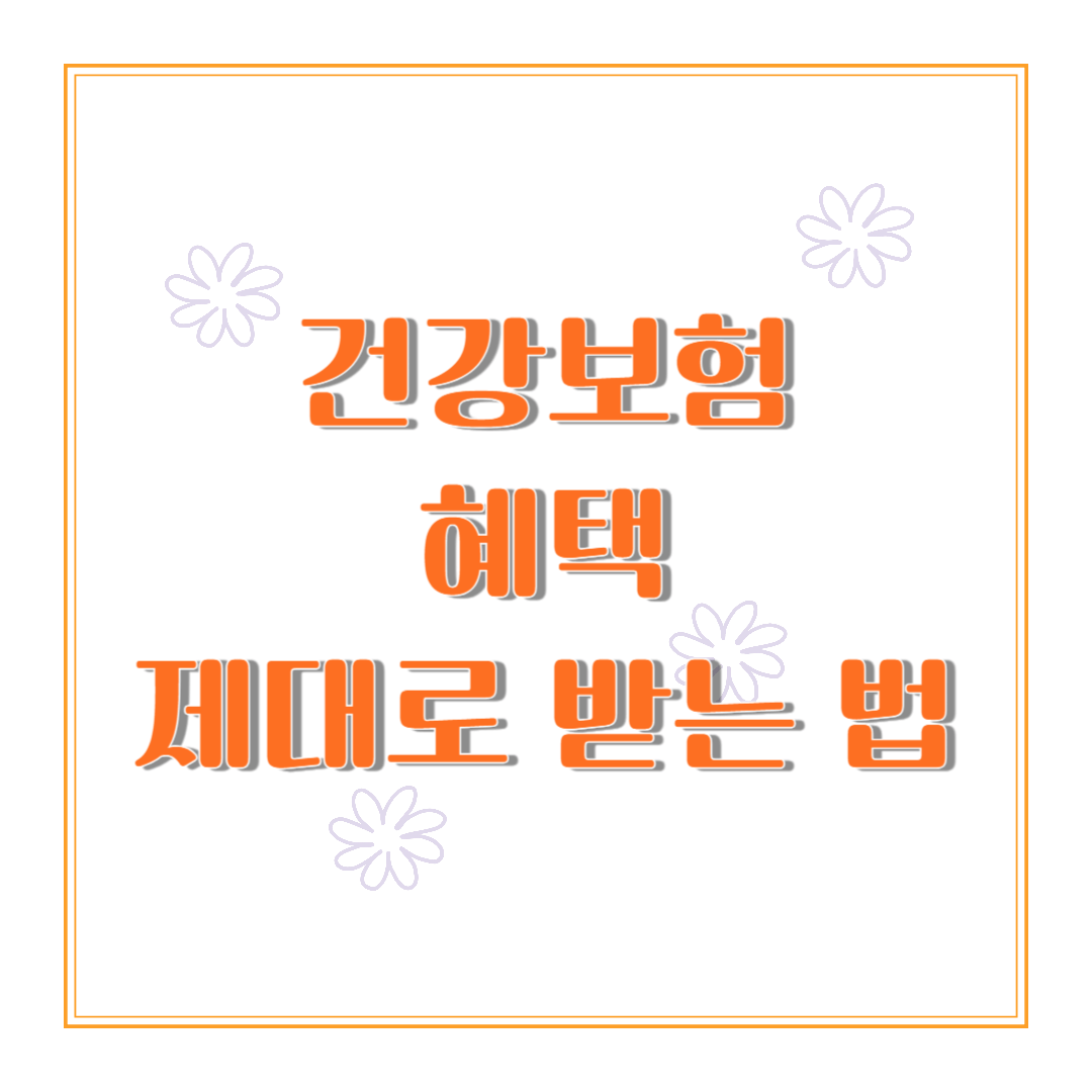 건강보험 혜택 제대로 받는 법(놓치면 손해 보는 필수 정보!)