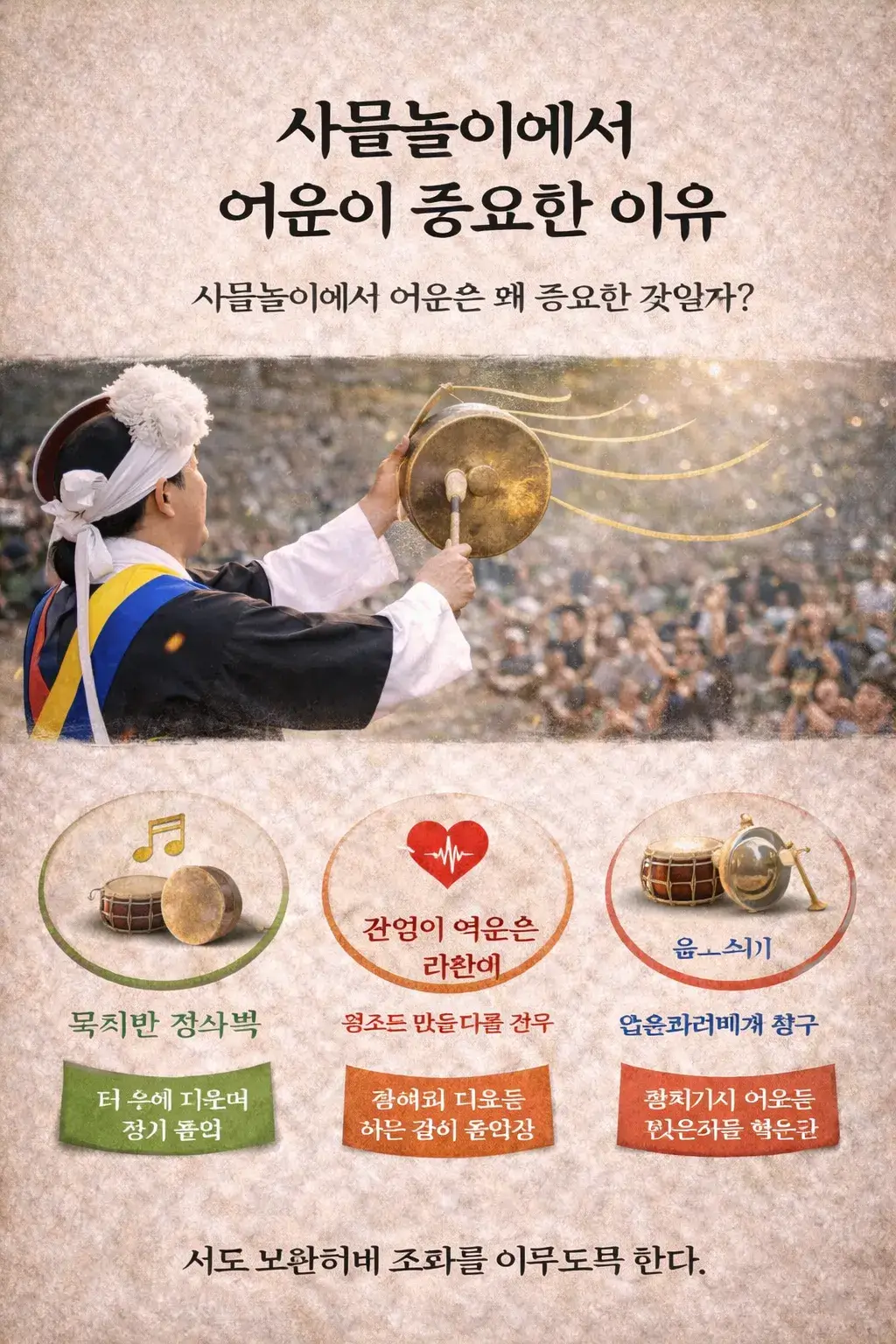 사물놀이에서 여운이 중요한 이유