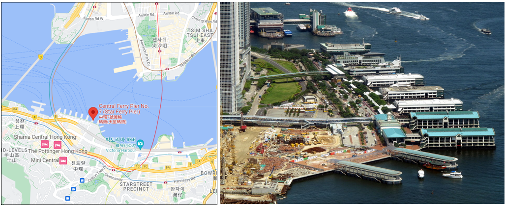 센트럴 선착장 지도 및 사진