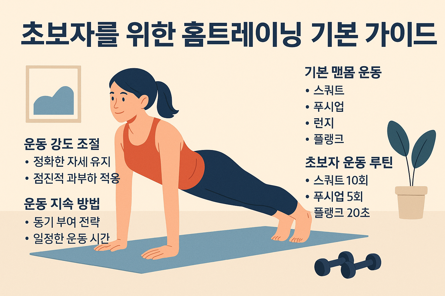 초보자도 쉽게 시작할 수 있는 홈트레이닝의 모든 핵심 가이드