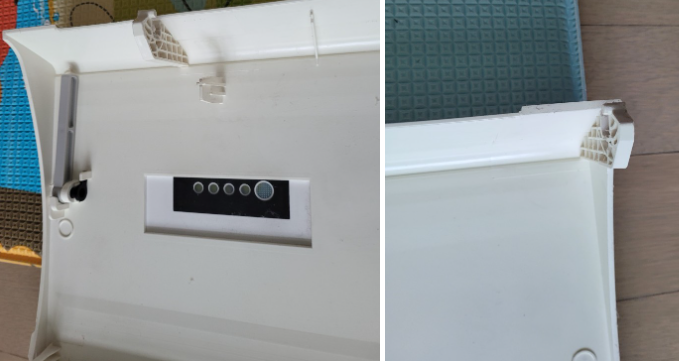 전면 패널의 걸리는 부분