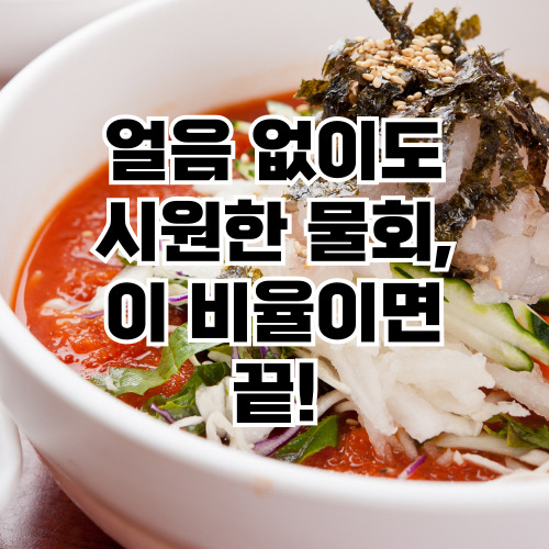 얼음없이 시원하게 먹는 물회 레시피