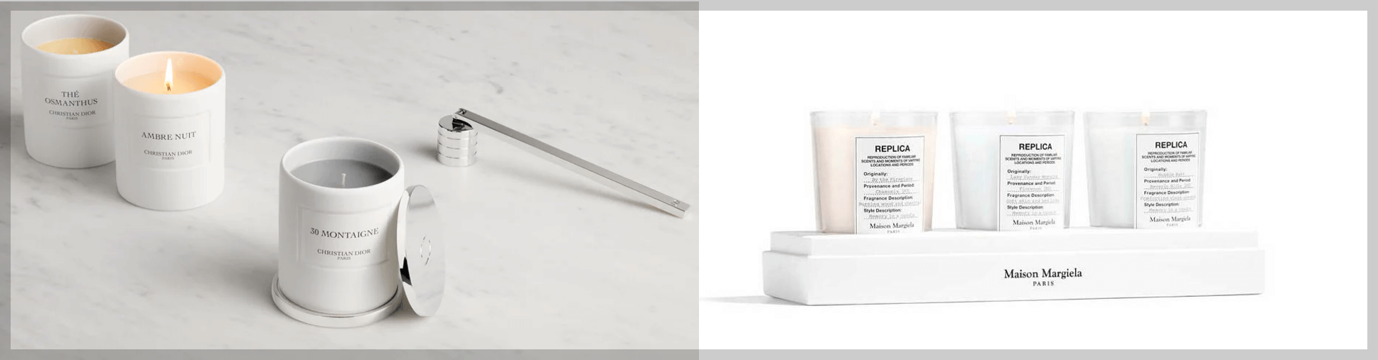 디올-캔들과-메종마르지엘라-캔들-트리오