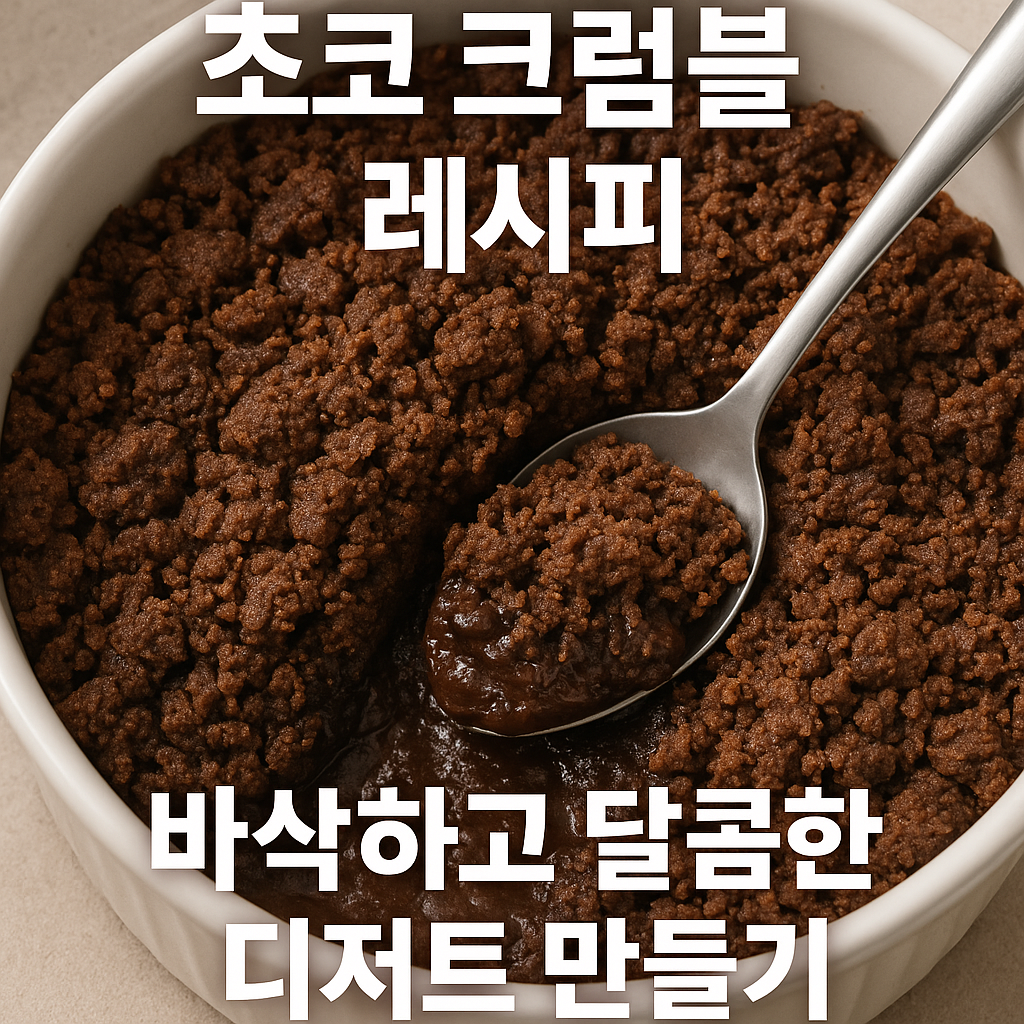 초코 크럼블 레시피