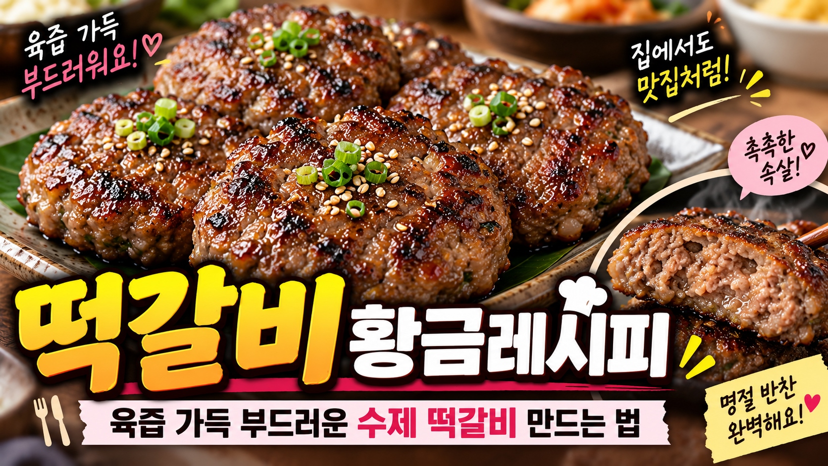 떡갈비 황금레시피｜육즙 가득 부드러운 수제 떡갈비 만드는 법