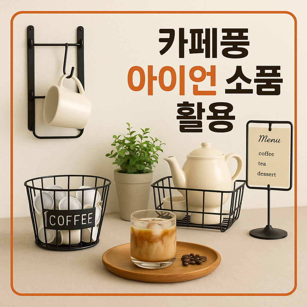 카페풍 아이언 소품 활용