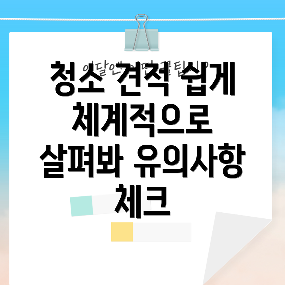 입주 청소 견적