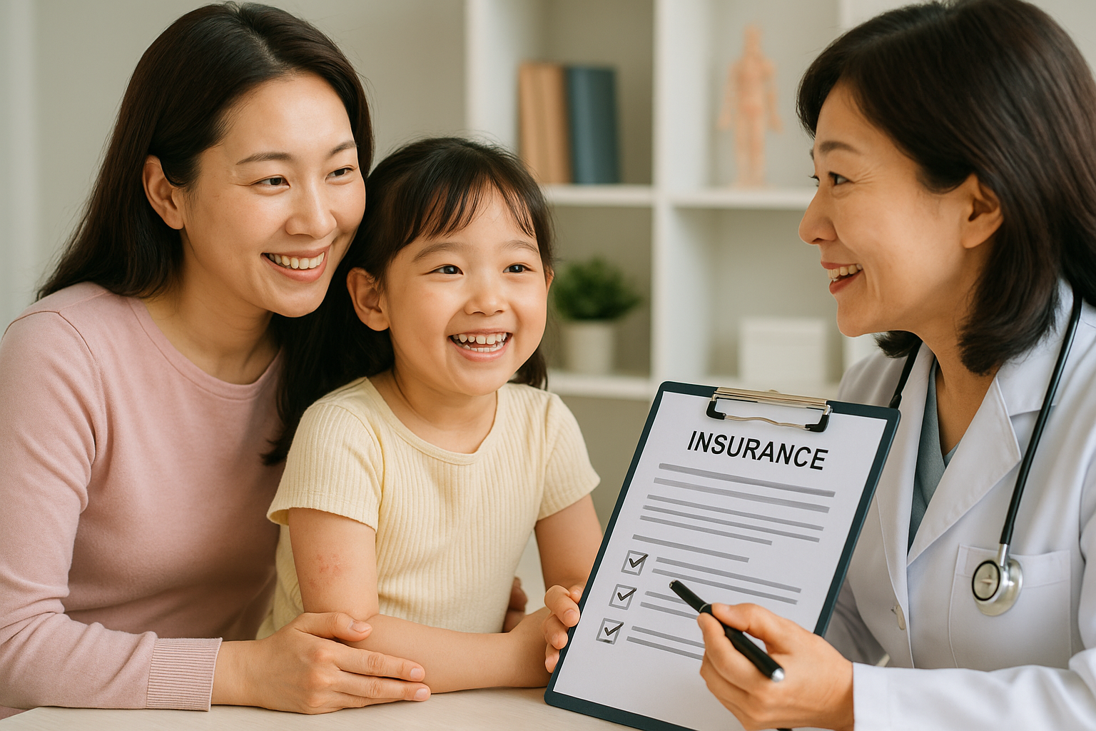 가벼운 피부 발진이 있는 아이의 보험가입 상담