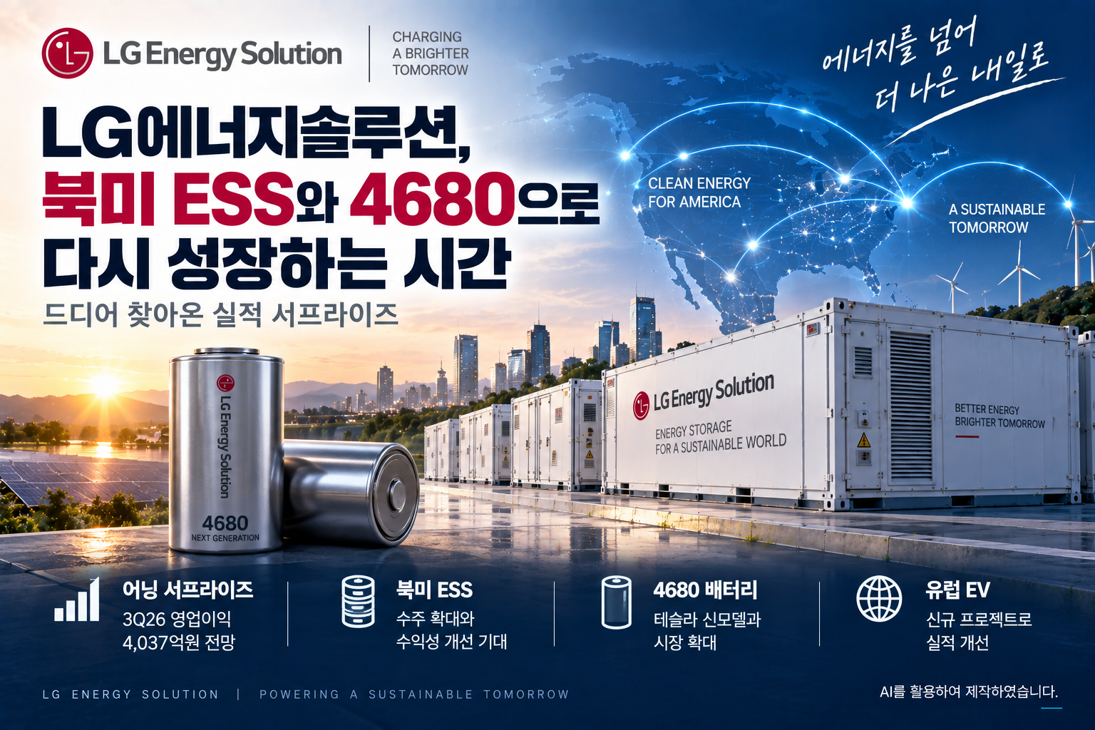 북미 ESS와 4680 배터리를 중심으로 실적 회복이 기대되는 LG에너지솔루션
