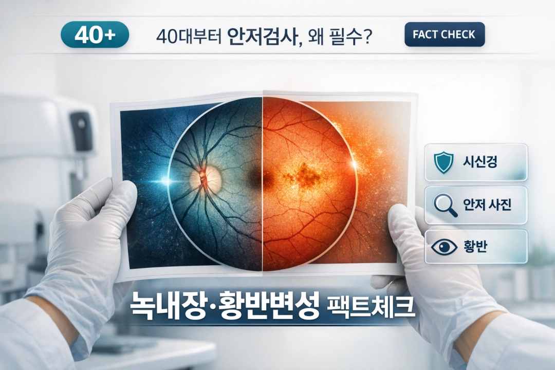 40대부터 &lsquo;안저검사&rsquo; 꼭 해야 하는 이유: 녹내장&middot;황반변성 팩트체크