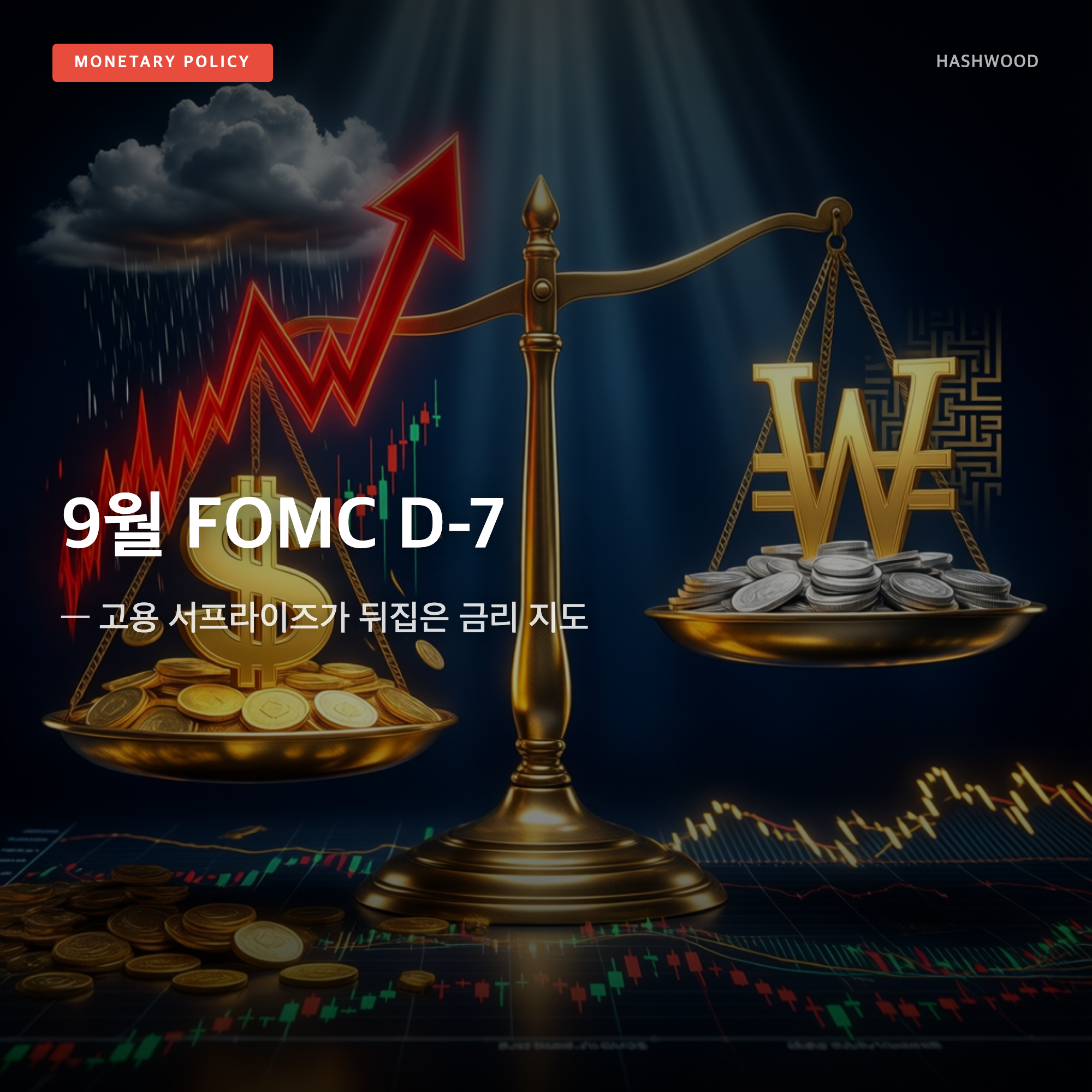 그림: 9월 FOMC D-7 — — 고용 서프라이즈가 뒤집은 금리 지도