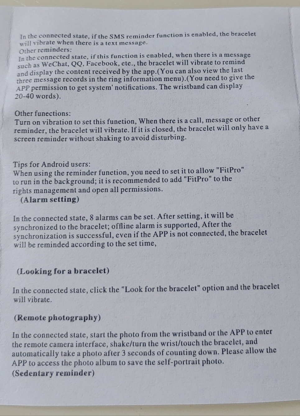 smart band m5 메뉴얼4