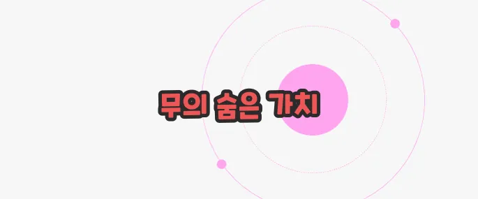 무 효능 지금부터 알아볼까요