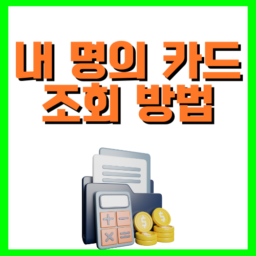 내 명의 카드 조회 방법