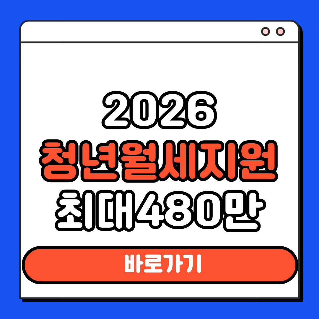 2026 청년월세지원 최대 480만