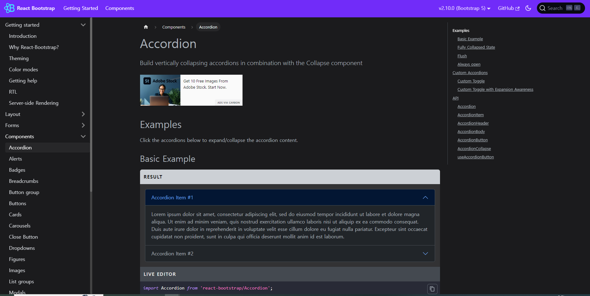 react Bootstrap 사이트