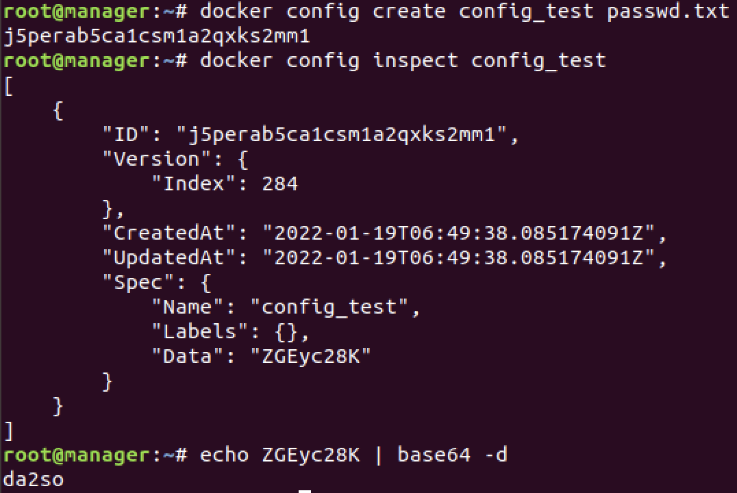docker config