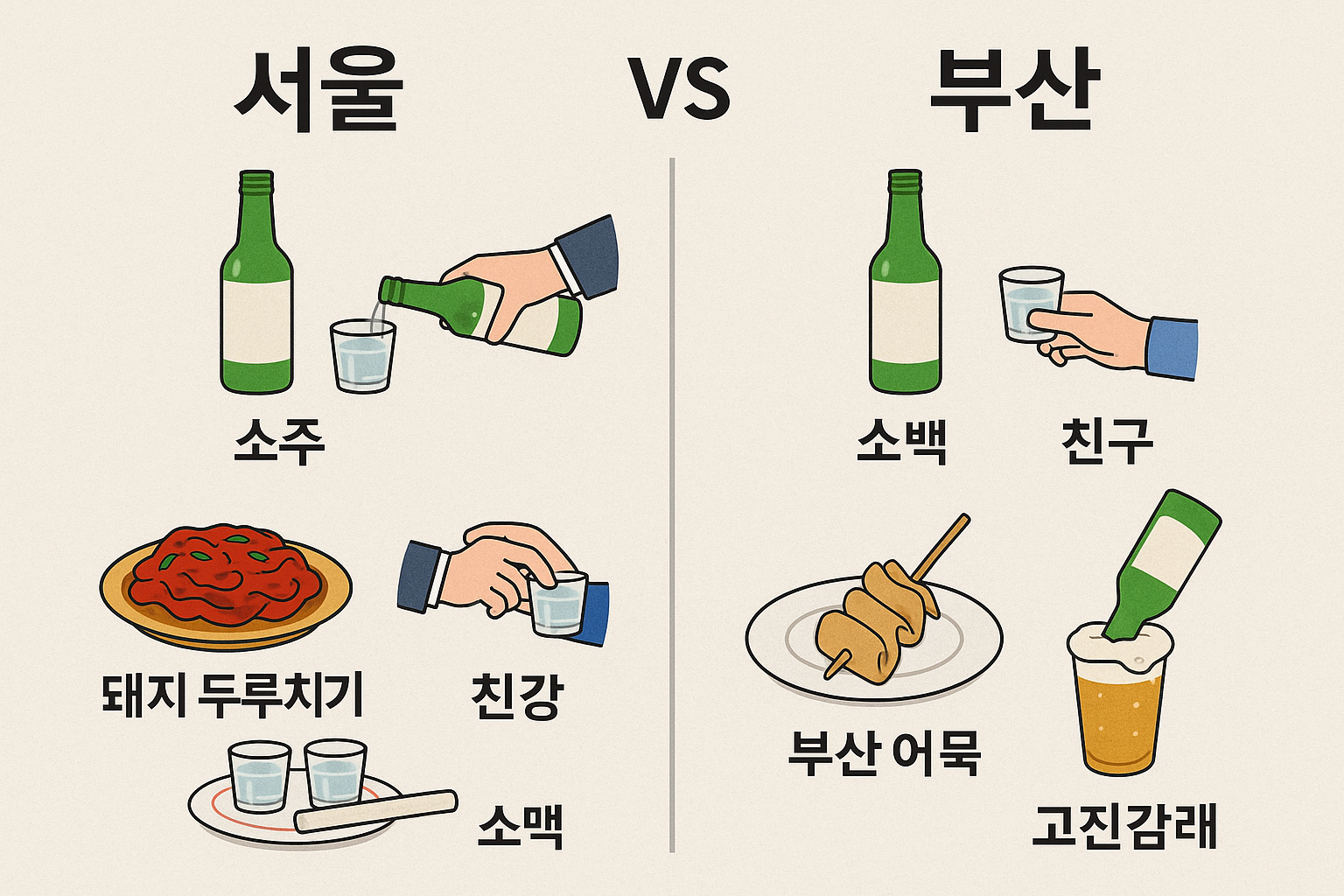 서울 부산 소주 문화