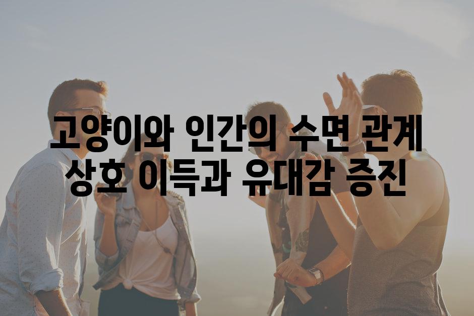 고양이와 인간의 수면 관계 상호 이득과 유대감 증진