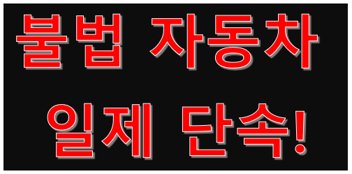 불법자동차 일제단속