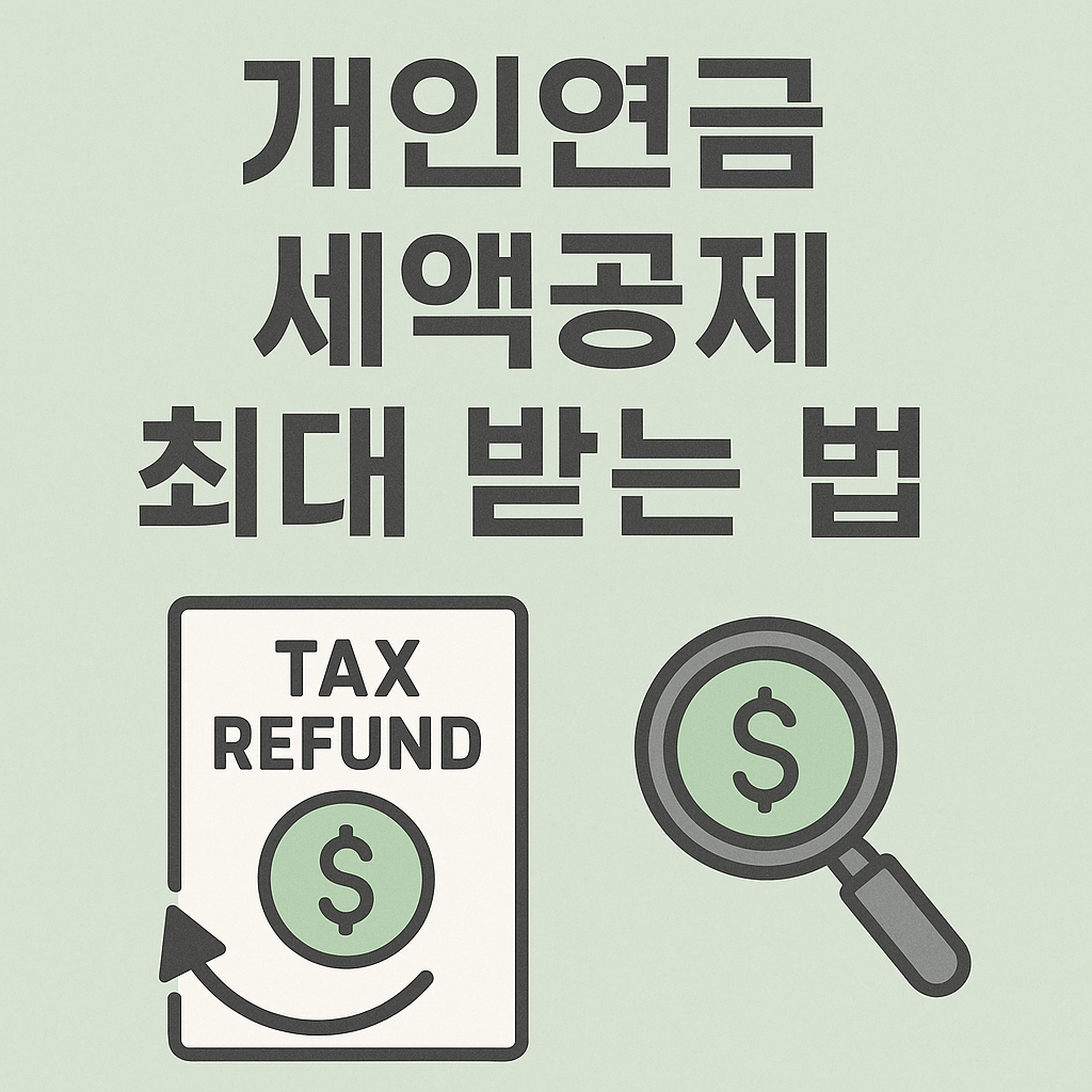 2025년 한국 개인연금 세액공제 최대 받는 법