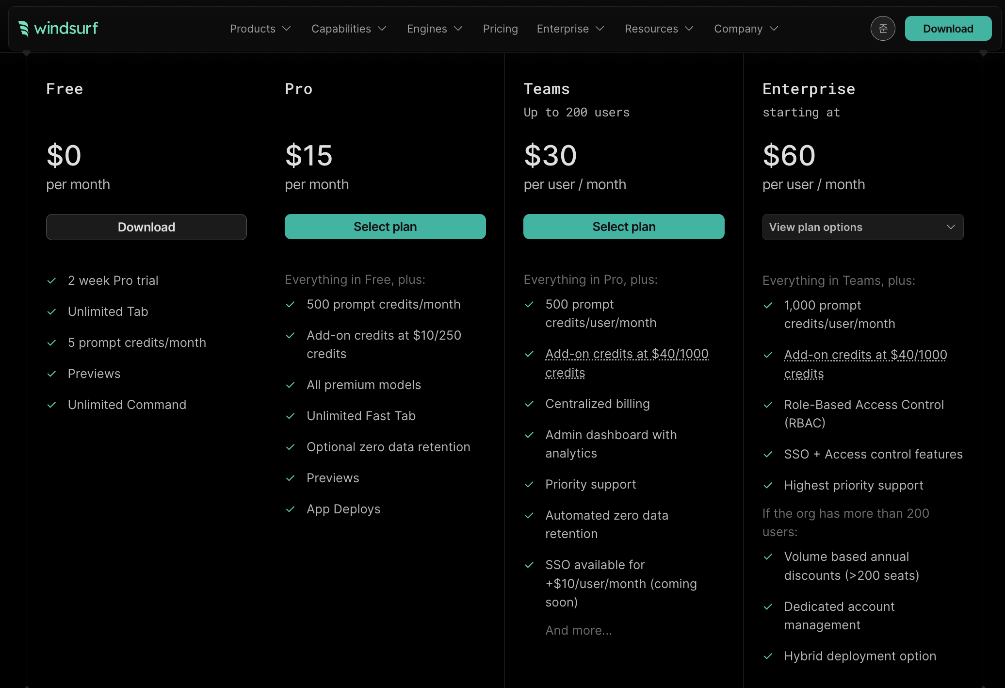 WindSurf 인터페이스