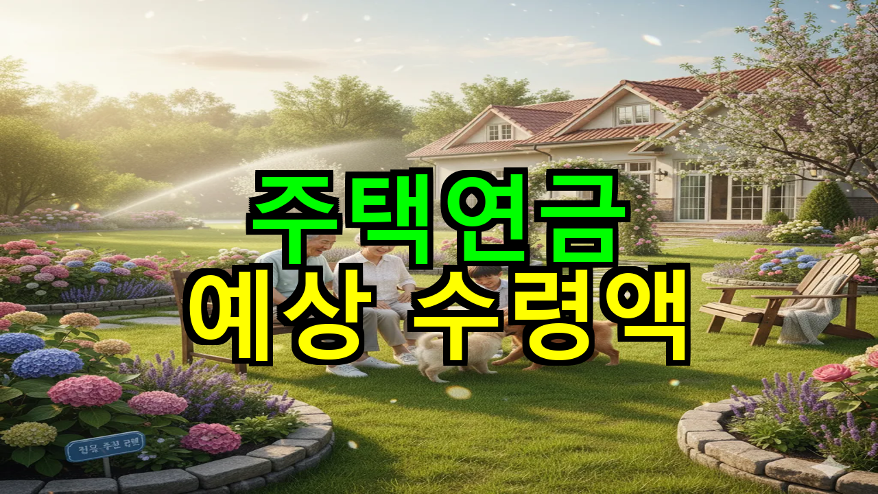 주택연금 예상 수령액과 장단점