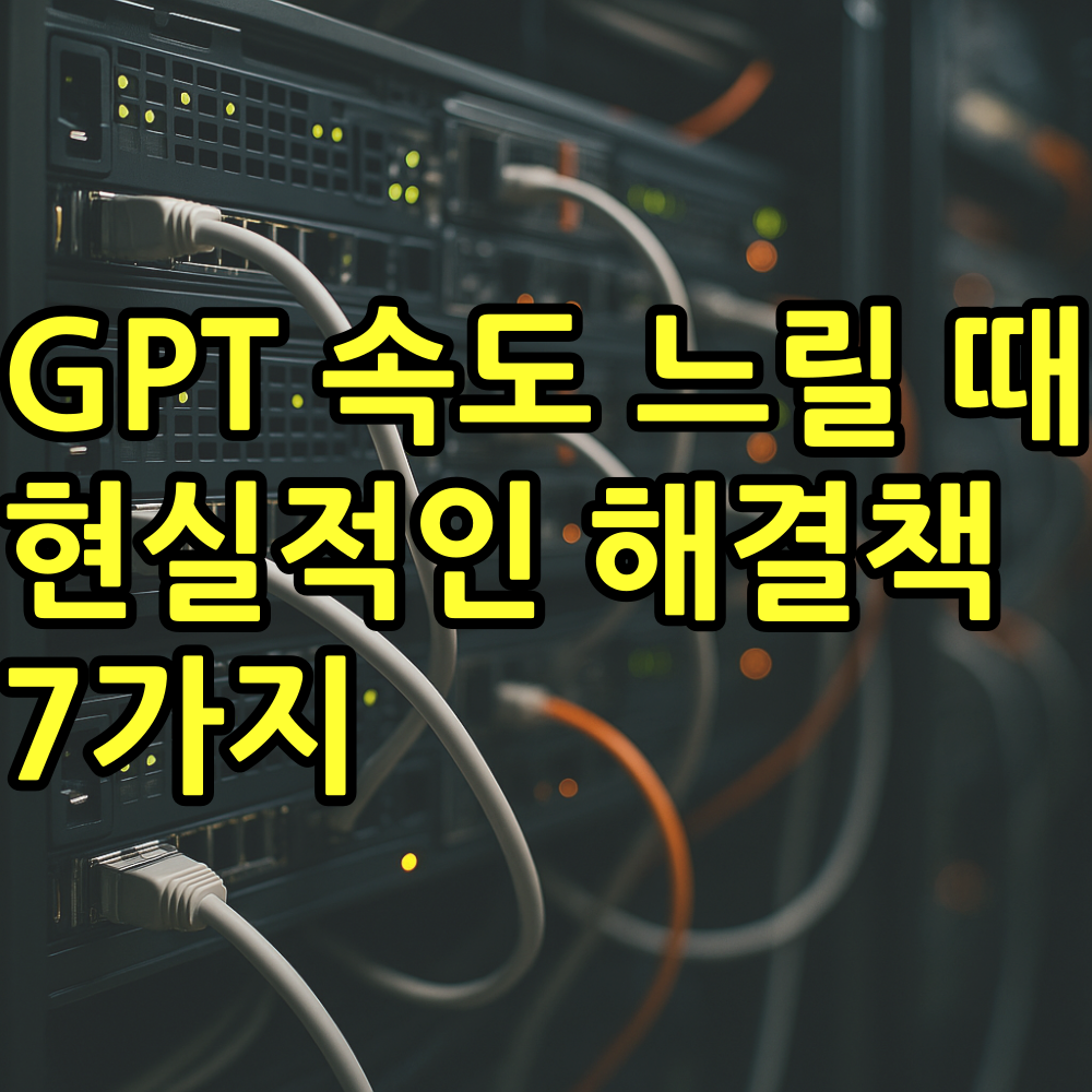 GPT 속도 느릴 때 현실적인 해결책 7가지 썸네일