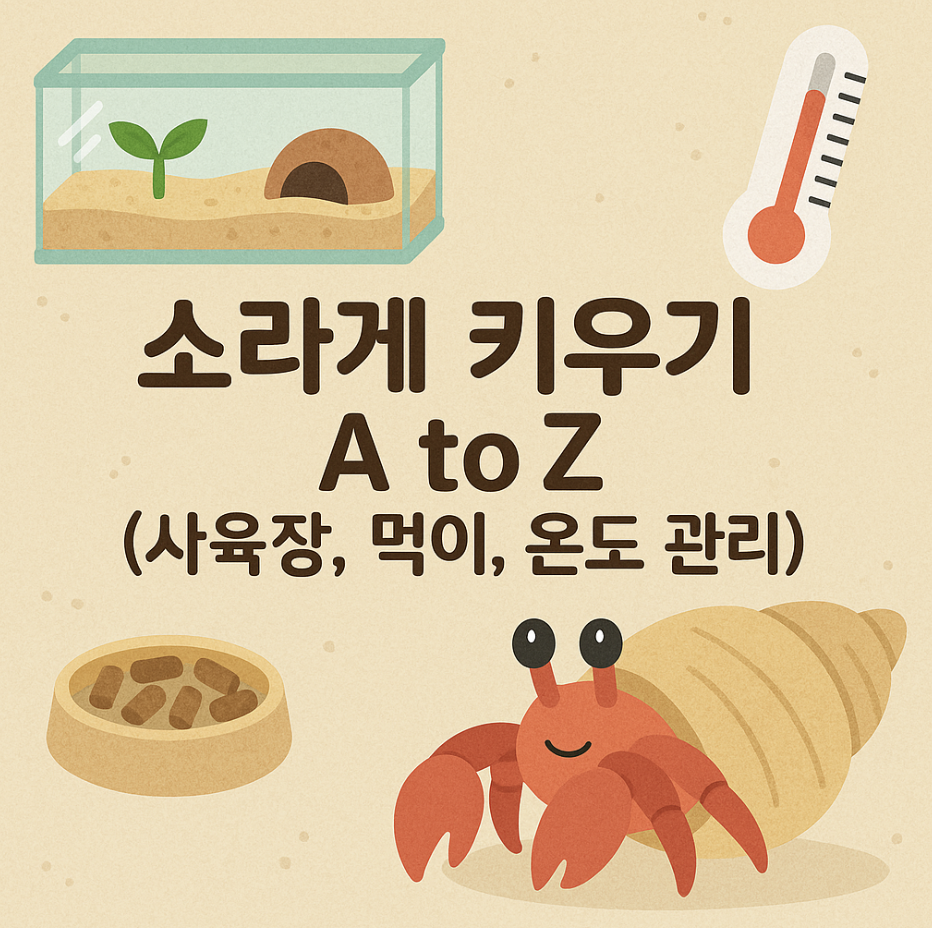 소라게 키우기 A to Z (사육장, 먹이, 온도 관리)