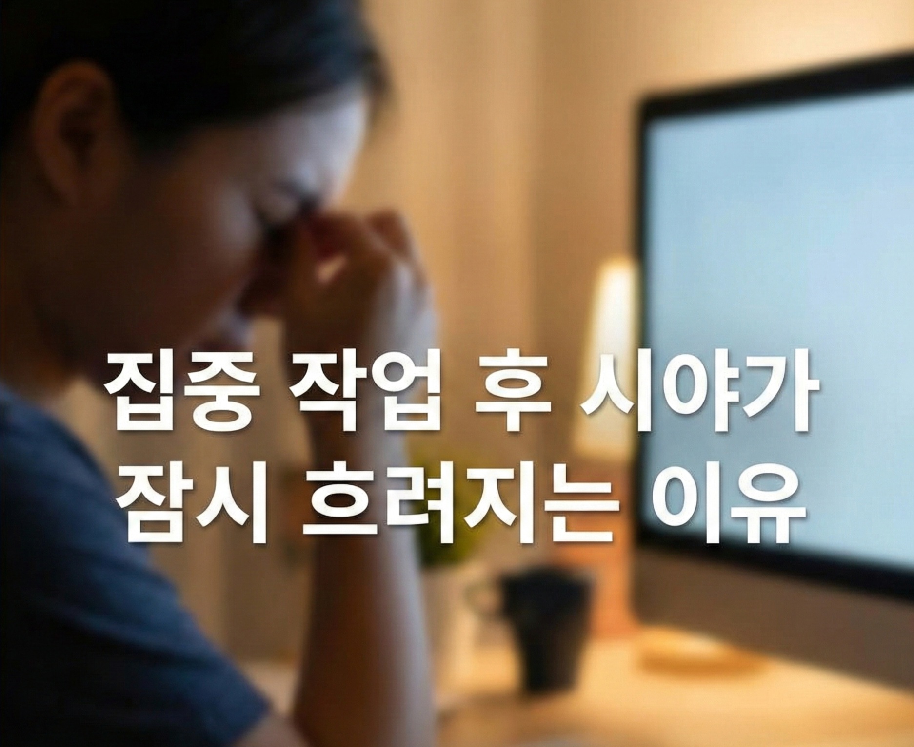 집중 작업 후 시야가 잠시 흐려지는 이유