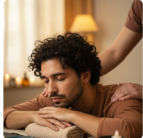 마사지 받는 남자