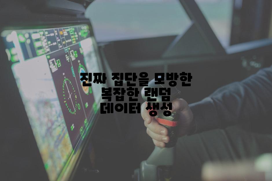 진짜 집단을 모방한 복잡한 랜덤 데이터 생성