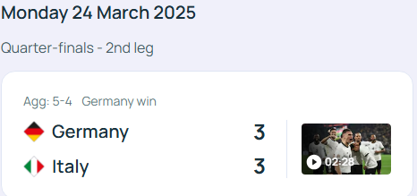 독일 프랑스 축구 UEFA 네이션스리그 3-4위전