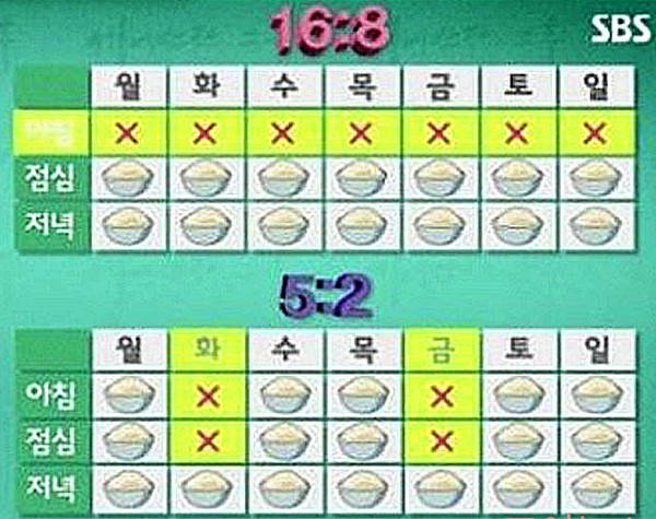 간헐적 단신 방법 2가지_SBS끼니반란