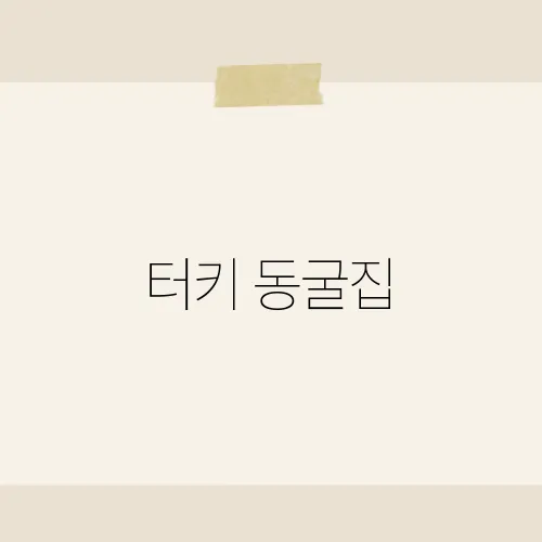 터키 동굴집, 그 독특한 주거 형태가 여행자들에게 인기 있는 이유는?​