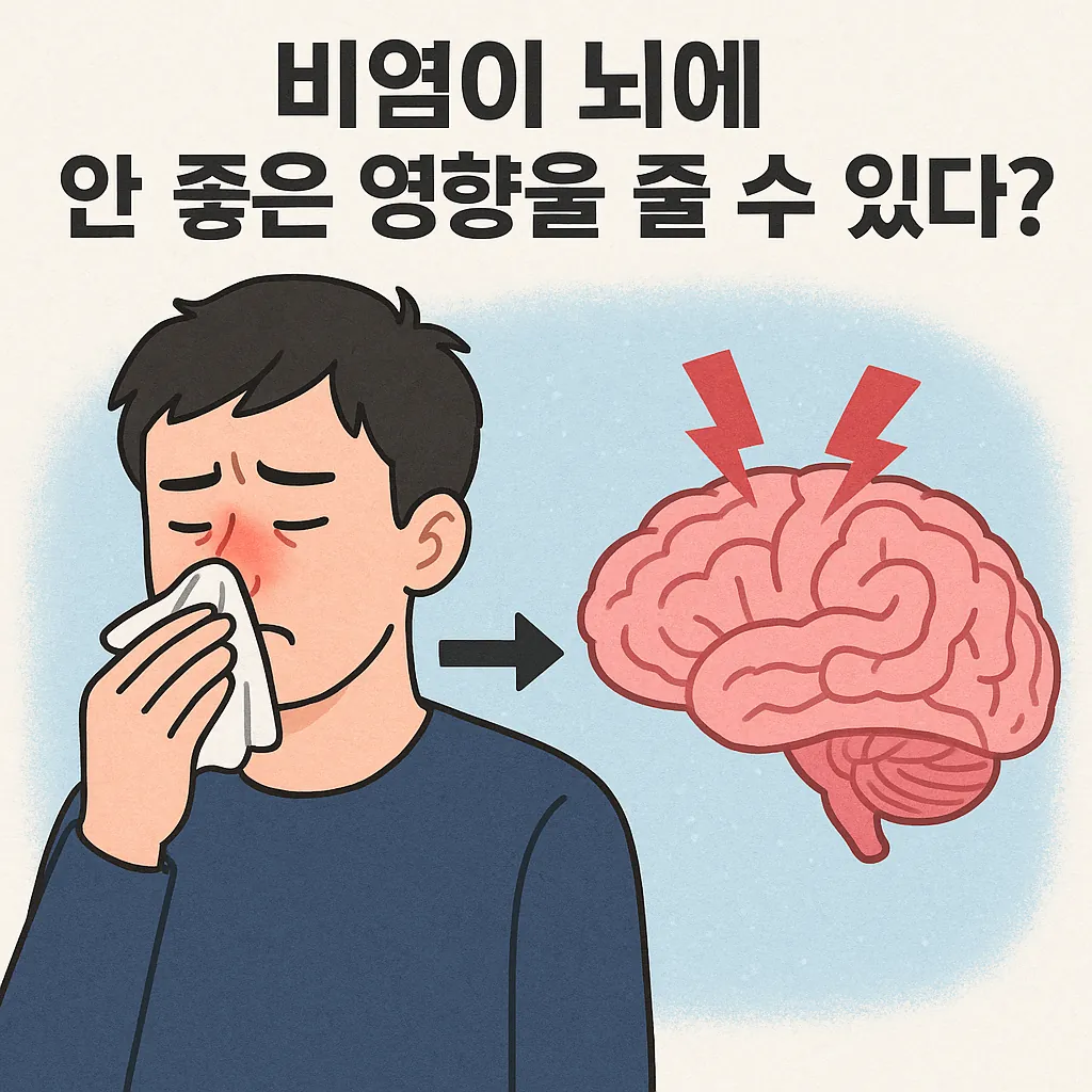 비염이-뇌-건강에-미치는-영향과-잠재적-위험을-설명하는-인포그래픽-이미지