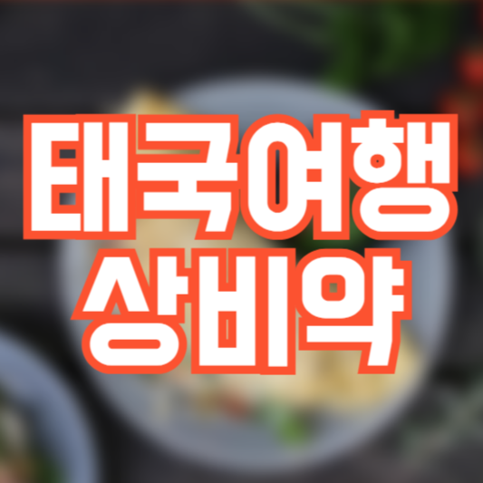 태국여행 상비약 챙겨야 하는 필수 약! 주의사항!